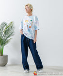 【PEANUTS /ピーナッツ】 オリジナルデザイン 刺繍 Tシャツ スヌーピー  ベル ドロップショルダー ビッグシルエット ユニセックス キャラクター