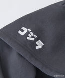 【GODZILLA/ゴジラ】ゴジラ キングギドラ オリジナルデザイン ビッグシルエット 裏起毛 プルオーバーパーカー フーディー ドロップショルダー オーバーサイズ