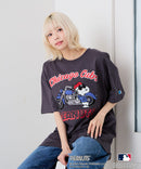 【PEANUTS×MLB】オリジナルデザインTシャツ 刺繍 ドロップショルダー ユニセックス
