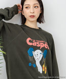 【DISCUS×Casper】キャラクタープリントスウェットトレーナー メンズ レディース ユニセックス