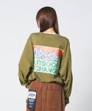 サンセットマウンテン バックロゴ ロンT OUTDOOR EXCHANGE アウトドアエクスチェンジ