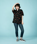 接触冷感 総柄 アロハシャツ レーヨン100％ オープンカラー 開襟 ストリート モード カジュアル 夏服  UNIIT ユニット