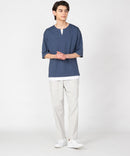 汗染み 目立ちにくい フェイク レイヤード 重ね着風 BIG キーネック Tシャツ ZERO STAIN ゼロステイン 防汚 UVカット 撥水 ❘ジーンズメイト公式オンラインショップ