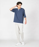 汗染み 目立ちにくい フェイク レイヤード 重ね着風 BIG キーネック Tシャツ ZERO STAIN ゼロステイン 防汚 UVカット 撥水 ❘ジーンズメイト公式オンラインショップ