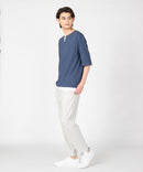 汗染み 目立ちにくい フェイク レイヤード 重ね着風 BIG キーネック Tシャツ ZERO STAIN ゼロステイン 防汚 UVカット 撥水 ❘ジーンズメイト公式オンラインショップ