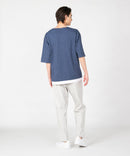 汗染み 目立ちにくい フェイク レイヤード 重ね着風 BIG キーネック Tシャツ ZERO STAIN ゼロステイン 防汚 UVカット 撥水 ❘ジーンズメイト公式オンラインショップ