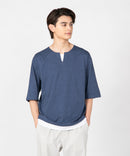 汗染み 目立ちにくい フェイク レイヤード 重ね着風 BIG キーネック Tシャツ ZERO STAIN ゼロステイン 防汚 UVカット 撥水 ❘ジーンズメイト公式オンラインショップ