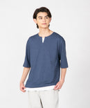 汗染み 目立ちにくい フェイク レイヤード 重ね着風 BIG キーネック Tシャツ ZERO STAIN ゼロステイン 防汚 UVカット 撥水 ❘ジーンズメイト公式オンラインショップ