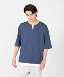 汗染み 目立ちにくい フェイク レイヤード 重ね着風 BIG キーネック Tシャツ ZERO STAIN ゼロステイン 防汚 UVカット 撥水 ❘ジーンズメイト公式オンラインショップ