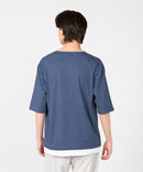 汗染み 目立ちにくい フェイク レイヤード 重ね着風 BIG キーネック Tシャツ ZERO STAIN ゼロステイン 防汚 UVカット 撥水 ❘ジーンズメイト公式オンラインショップ
