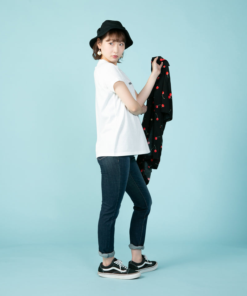 リブ付き モック ネック Tシャツ CONVERSE コンバース レディース