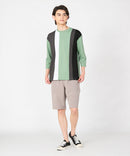 汗染み 目立ちにくい 切替 デザイン BIG 7分袖 Tシャツ ZERO STAIN ゼロステイン 防汚 UVカット 撥水 ❘ジーンズメイト公式オンラインショップ