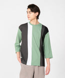 汗染み 目立ちにくい 切替 デザイン BIG 7分袖 Tシャツ ZERO STAIN ゼロステイン 防汚 UVカット 撥水 ❘ジーンズメイト公式オンラインショップ