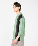 汗染み 目立ちにくい 切替 デザイン BIG 7分袖 Tシャツ ZERO STAIN ゼロステイン 防汚 UVカット 撥水 ❘ジーンズメイト公式オンラインショップ