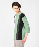 汗染み 目立ちにくい 切替 デザイン BIG 7分袖 Tシャツ ZERO STAIN ゼロステイン 防汚 UVカット 撥水 ❘ジーンズメイト公式オンラインショップ