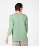 汗染み 目立ちにくい 切替 デザイン BIG 7分袖 Tシャツ ZERO STAIN ゼロステイン 防汚 UVカット 撥水 ❘ジーンズメイト公式オンラインショップ