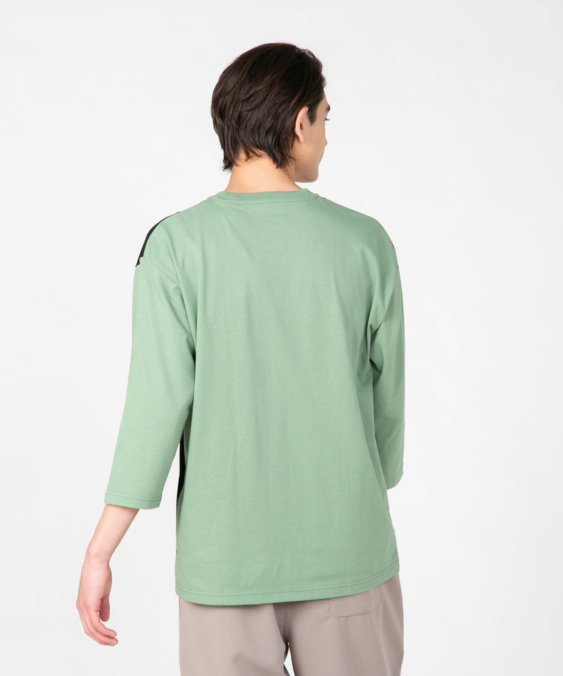 汗染み 目立ちにくい 切替 デザイン BIG 7分袖 Tシャツ ZERO STAIN ゼロステイン 防汚 UVカット 撥水