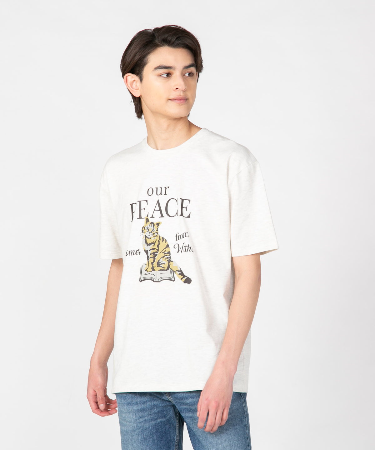 汗染み 目立ちにくい アニマル プリント Tシャツ ZERO STAIN