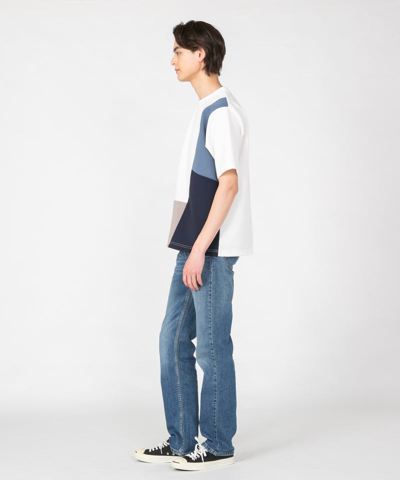 【KAITEKI+】ドライリップル 切替 Tシャツ 快適 吸水速乾 ドライタッチ イージーケア ストレッチ メンズ