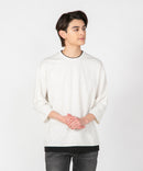 汗染み 目立ちにくい フェイク レイヤード 重ね着風 BIG 7分袖 Tシャツ ZERO STAIN ゼロステイン 防汚 UVカット 撥水 ユニセックス ❘ジーンズメイト公式オンラインショップ