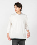 汗染み 目立ちにくい フェイク レイヤード 重ね着風 BIG 7分袖 Tシャツ ZERO STAIN ゼロステイン 防汚 UVカット 撥水 ユニセックス ❘ジーンズメイト公式オンラインショップ