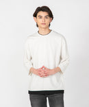 汗染み 目立ちにくい フェイク レイヤード 重ね着風 BIG 7分袖 Tシャツ ZERO STAIN ゼロステイン 防汚 UVカット 撥水 ユニセックス ❘ジーンズメイト公式オンラインショップ