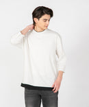 汗染み 目立ちにくい フェイク レイヤード 重ね着風 BIG 7分袖 Tシャツ ZERO STAIN ゼロステイン 防汚 UVカット 撥水 ユニセックス ❘ジーンズメイト公式オンラインショップ
