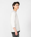 汗染み 目立ちにくい フェイク レイヤード 重ね着風 BIG 7分袖 Tシャツ ZERO STAIN ゼロステイン 防汚 UVカット 撥水 ユニセックス ❘ジーンズメイト公式オンラインショップ