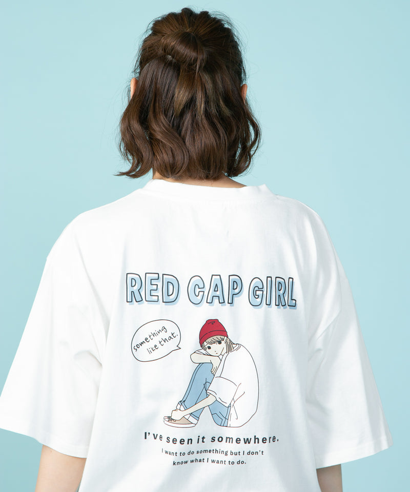 【UNIIT × RED CAP GIRL】 バック プリント ビッグ Tシャツ