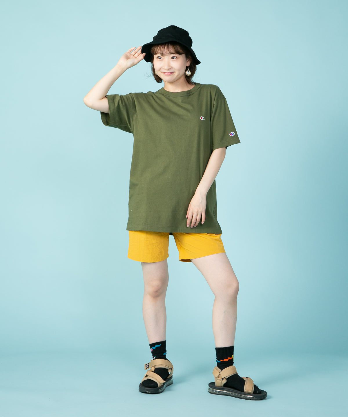 CHAMPION チャンピオン ワンポイントTシャツ USAコットン100 