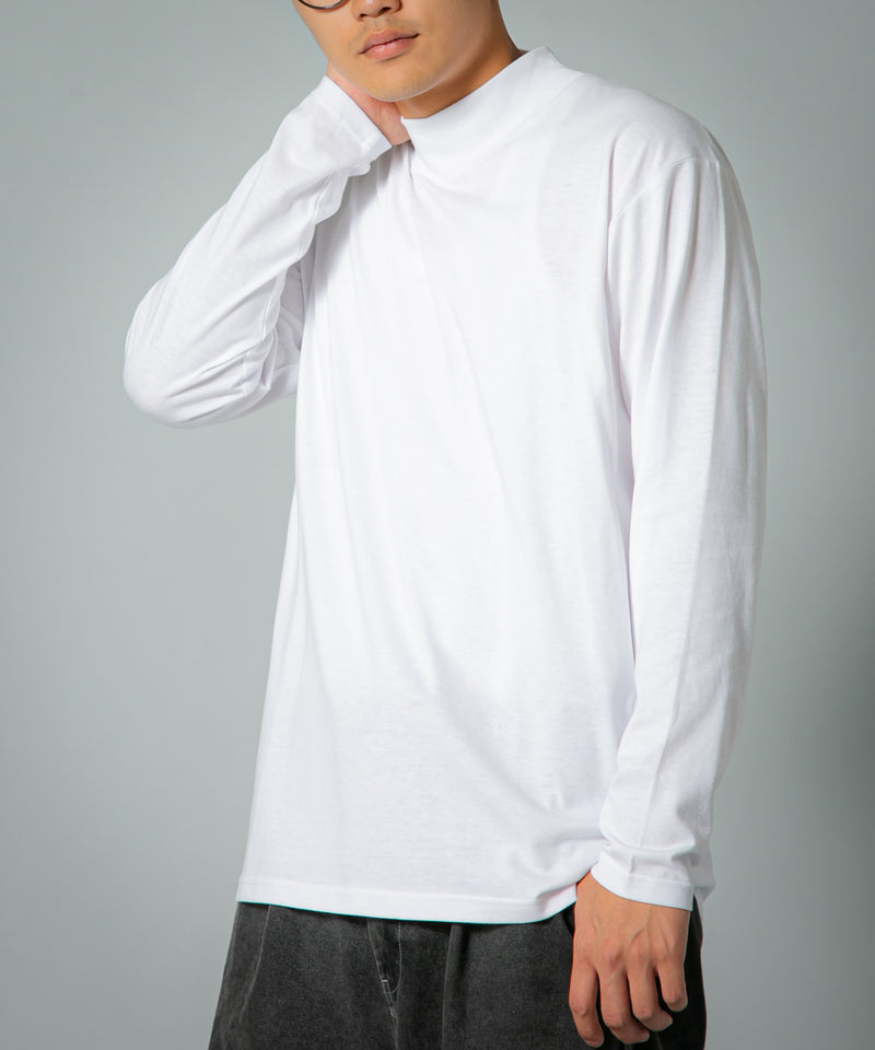 ZERO STAIN ハイ ネック ロンT 汗染みの目立たない Tシャツ  撥水 防汚 UVカット 紫外線対策