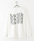 【SAVIER/サビアー】オーバーサイズ ロングTシャツ バックプリント ウェーブプリント