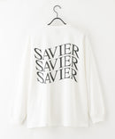 【SAVIER/サビアー】オーバーサイズ ロングTシャツ バックプリント ウェーブプリント ホワイト ❘ジーンズメイト公式オンラインショップ