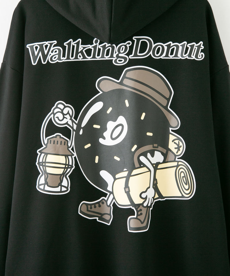 【OUTDOOR EXCHANGE/アウトドアエクスチェンジ】ビックシルエット バックプリント スウェットパーカー 裏毛 Walking donut/ウォーキングドーナツ