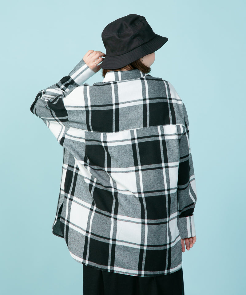 BIG チェック Tシャツ C-FORT POINT フォート ポイント レディース