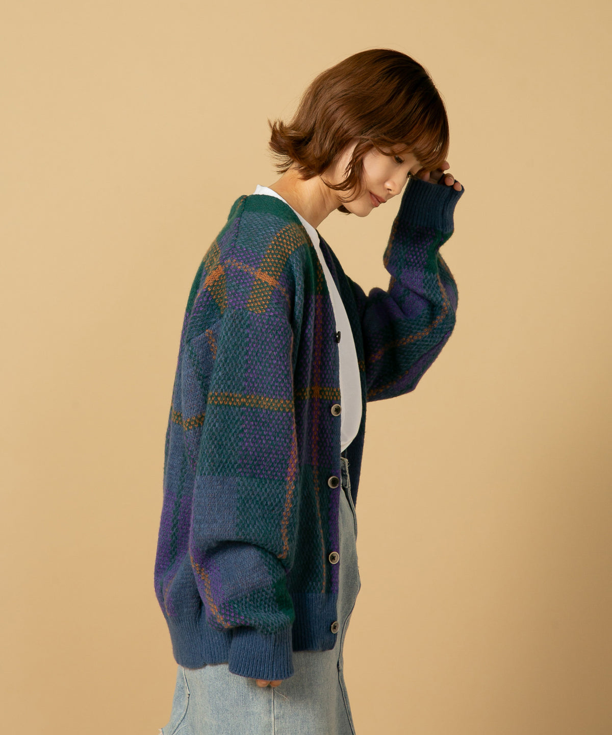 モヘアタッチ 柄 ニット カーディガン BHPC LADIES レディース BEVERLY 
