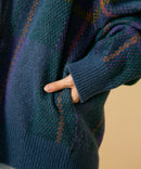 モヘアタッチ 柄 ニット カーディガン BHPC LADIES レディース BEVERLY HILLS POLO CLUB ビバリーヒルズポロクラブ