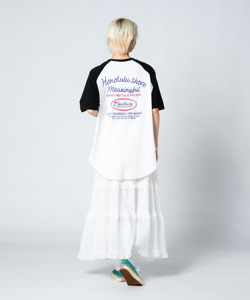 【UNDER WRAPS/アンダーラップス】ラウンドヘムラグランTシャツ zo