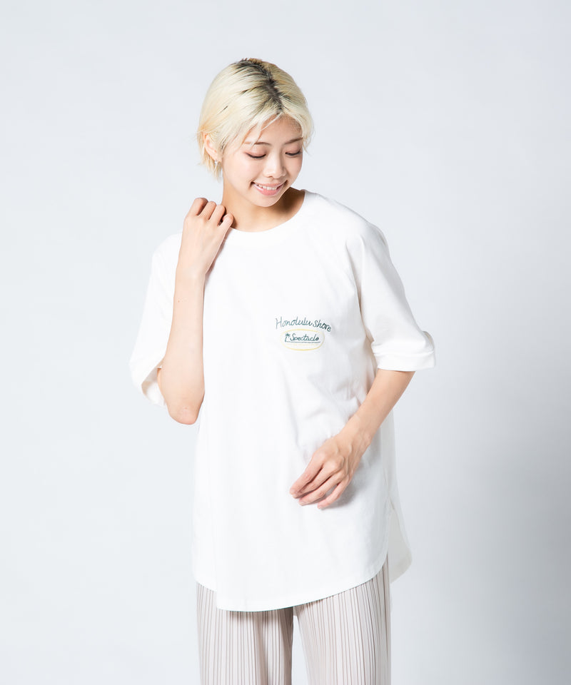 【UNDER WRAPS/アンダーラップス】ラウンドヘムラグランTシャツ zo