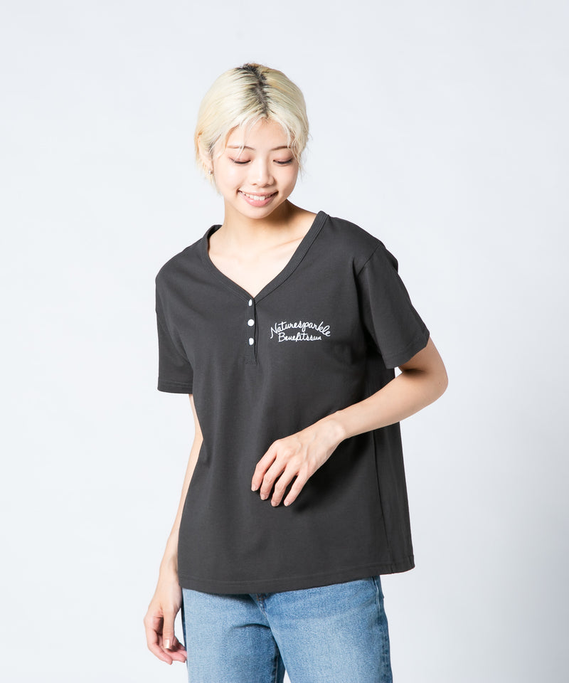 【UNDER WRAPS/アンダーラップス】ヘンリーネックTシャツ zo