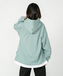 フェイクレイヤード 袖プリント ビッグシルエット 裏毛 フーディー プルオーバー パーカー KANGOL カンゴール