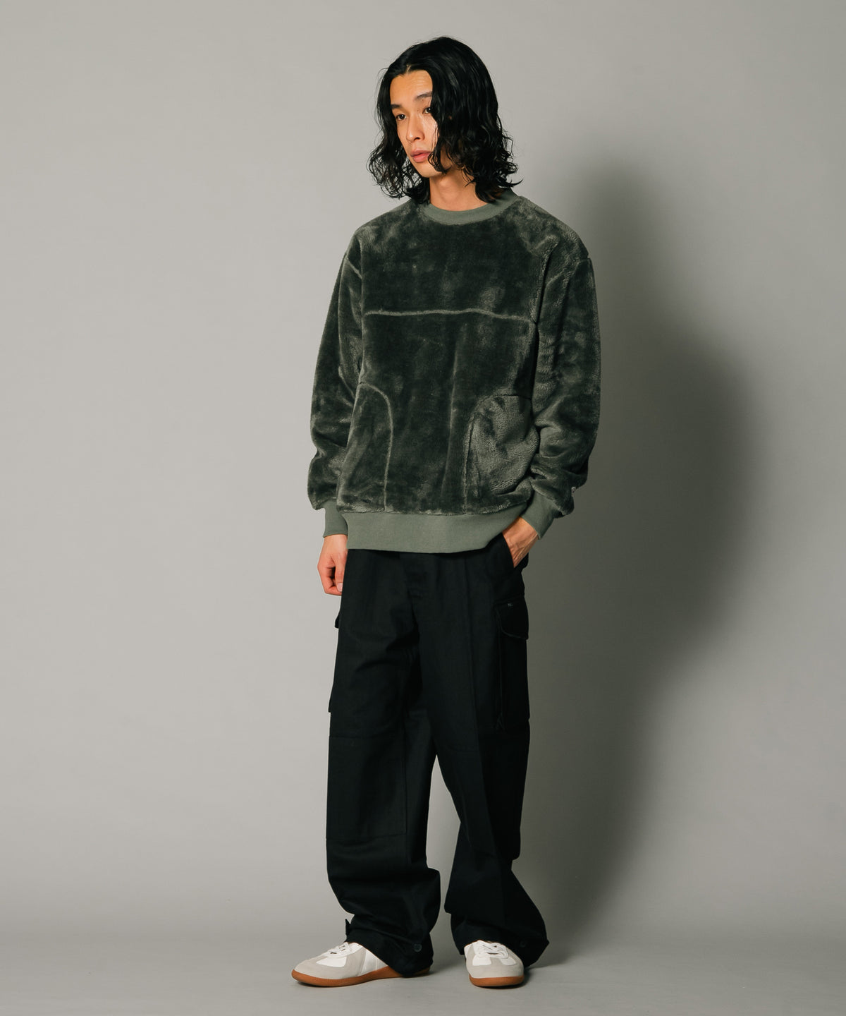 ボア ボンディング ビッグシルエット トレーナー スウェット JEMORGAN