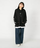 フェイクレイヤード 袖プリント ビッグシルエット 裏毛 フーディー プルオーバー パーカー KANGOL カンゴール