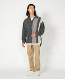 【BLUE STANDARD/ブルースタンダード】 フェイクスエード 無地 切り替えシャツ Tシャツ 2点セット zo