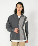 【BLUE STANDARD/ブルースタンダード】 フェイクスエード 無地 切り替えシャツ Tシャツ 2点セット zo