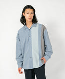 【BLUE STANDARD/ブルースタンダード】 フェイクスエード 無地 切り替えシャツ Tシャツ 2点セット zo