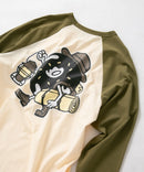 【オンラインショップ限定】ラグラン ロンT シャツ WALKING DONUT un OUTDOOR EXCHANGE アウトドアエクスチェンジ アイボリー ❘ジーンズメイト公式オンラインショップ