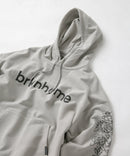 【brknhome/ブロークンホーム】袖 ボタニカル プリント プルオーバー パーカー un BRKNHOME ブロークンホーム ライトグレー ❘ジーンズメイト公式オンラインショップ