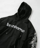 【brknhome/ブロークンホーム】袖 ボタニカル プリント プルオーバー パーカー un BRKNHOME ブロークンホーム ブラック ❘ジーンズメイト公式オンラインショップ
