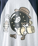 【オンラインショップ限定】ラグラン ロンT シャツ WALKING DONUT un OUTDOOR EXCHANGE アウトドアエクスチェンジ ❘ジーンズメイト公式オンラインショップ